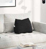 VidaXL Rugkussen Zwart 45 x 20 x 35 cm Stof