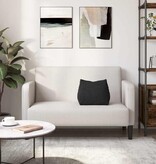 VidaXL Rugkussen Zwart 45 x 20 x 35 cm Stof