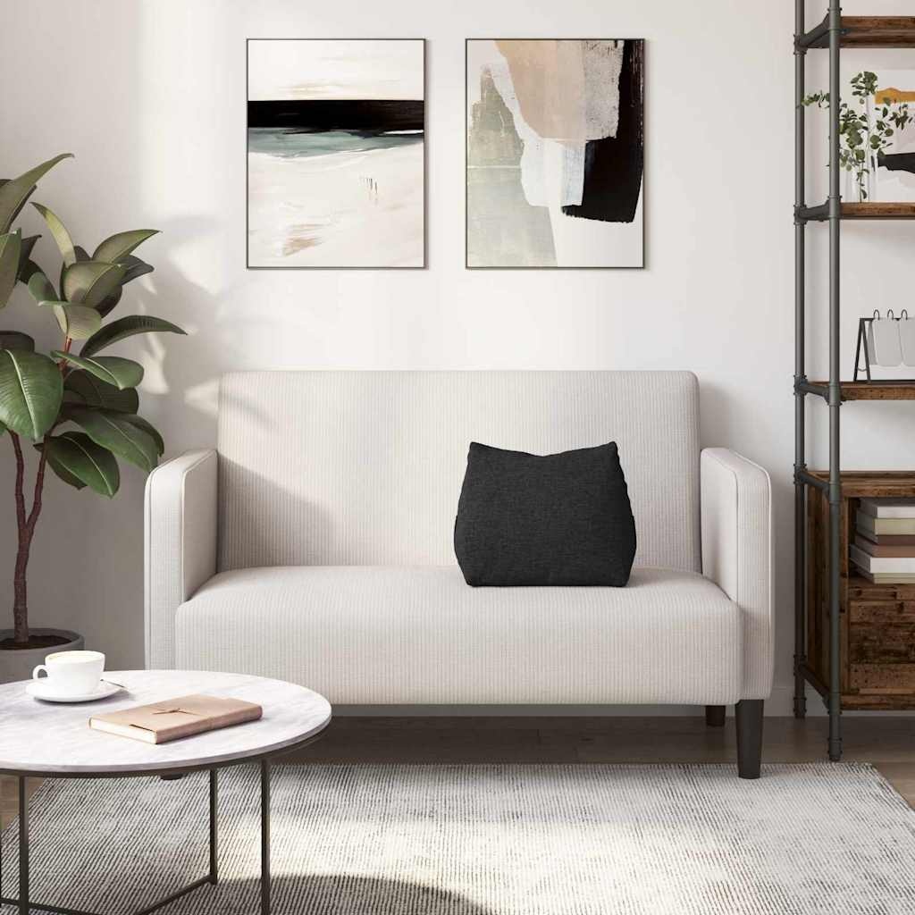 VidaXL Rugkussen Zwart 45 x 20 x 35 cm Stof