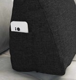 VidaXL Rugkussen Zwart 45 x 20 x 35 cm Stof