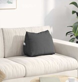 VidaXL Rugkussen Donkergrijs 45 x 20 x 35 cm Stof