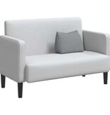 VidaXL Rugkussen Lichtgrijs 45 x 20 x 35 cm Stof