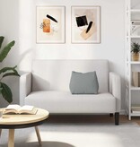 VidaXL Rugkussen Lichtgrijs 45 x 20 x 35 cm Stof