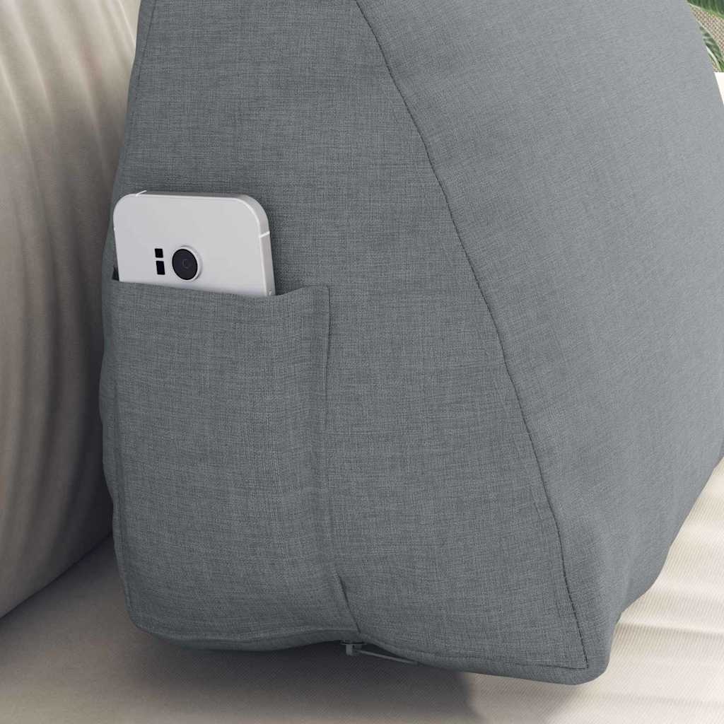 VidaXL Rugkussen Lichtgrijs 45 x 20 x 35 cm Stof