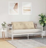 VidaXL Rugkussen Crème 140 x 50 cm Microvezel Stof