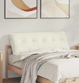 VidaXL Rugkussen Crème 140 x 50 cm Katoen Stof