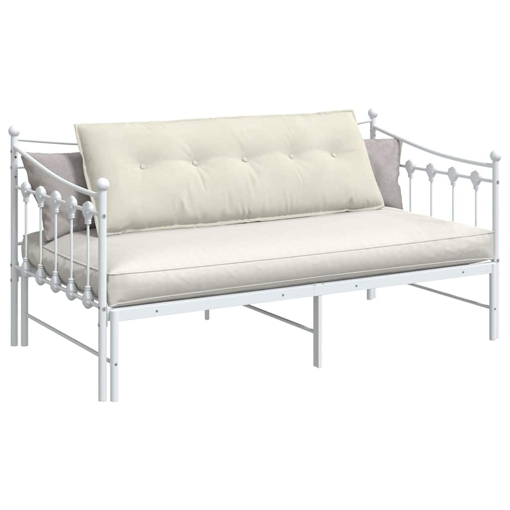 VidaXL Rugkussen Crème 140 x 50 cm Katoen Stof