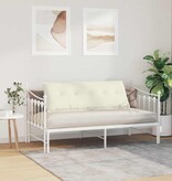 VidaXL Rugkussen Crème 140 x 50 cm Katoen Stof