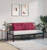 VidaXL Rugkussen Wijnrood 140 x 50 cm Katoen Stof