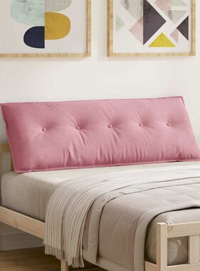 VidaXL Rugkussen Roze 140 x 50 cm Katoen Stof