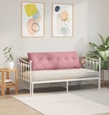 VidaXL Rugkussen Roze 140 x 50 cm Katoen Stof