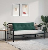 VidaXL Rugkussen Donkergroen 140 x 50 cm Katoen Stof