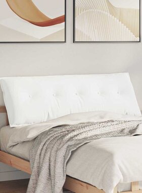 VidaXL Rugkussen Wit 140 x 19 x 50 cm Stof