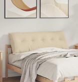 VidaXL Rugkussen Crème 140 x 19 x 50 cm Stof