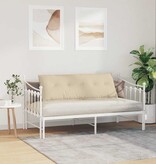 VidaXL Rugkussen Crème 140 x 19 x 50 cm Stof