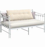 VidaXL Rugkussen Crème 120 x 50 cm Katoen Stof