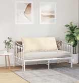 VidaXL Rugkussen Crème 120 x 50 cm Katoen Stof