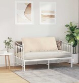 VidaXL Rugkussen Beige 120 x 50 cm Microvezel Stof