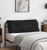 VidaXL Rugkussen Zwart 120 x 50 cm Microvezel Stof