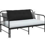 VidaXL Rugkussen Zwart 120 x 50 cm Microvezel Stof