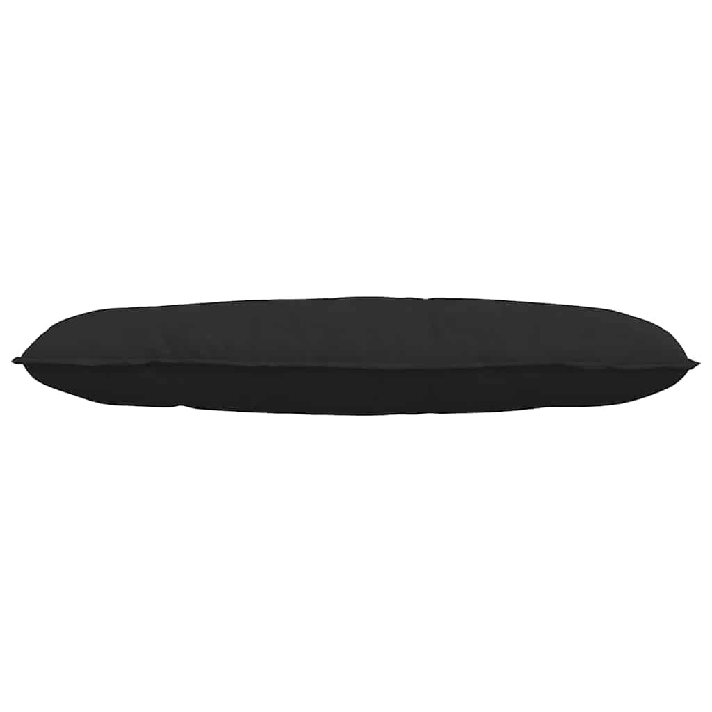 VidaXL Rugkussen Zwart 120 x 50 cm Microvezel Stof