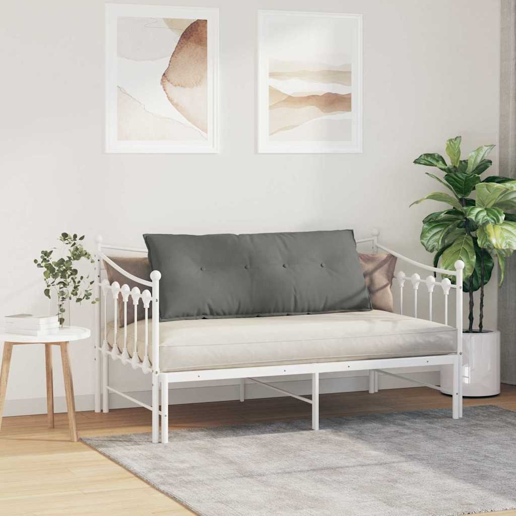 VidaXL Rugkussen Donkergrijs 120 x 50 cm Microvezel Stof