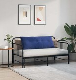 VidaXL Rugkussen Politieblauw 120 x 50 cm Katoen Stof