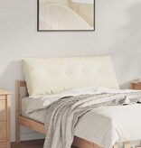 VidaXL Rugkussen Crème 120 x 50 cm Katoen Stof