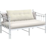 VidaXL Rugkussen Crème 120 x 50 cm Katoen Stof