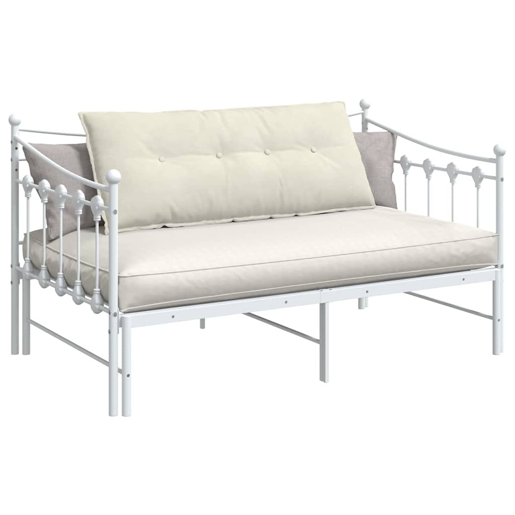 VidaXL Rugkussen Crème 120 x 50 cm Katoen Stof