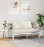 VidaXL Rugkussen Crème 120 x 50 cm Katoen Stof