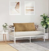 VidaXL Rugkussen Bruin 120 x 50 cm Katoen Stof