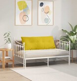 VidaXL Rugkussen Geel 120 x 50 cm Katoen Stof