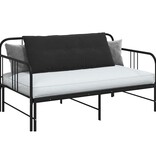 VidaXL Rugkussen Zwart 120 x 50 cm Katoen Stof