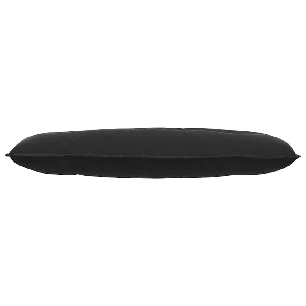 VidaXL Rugkussen Zwart 120 x 50 cm Katoen Stof