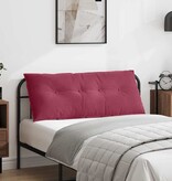 VidaXL Rugkussen Wijnrood 120 x 50 cm Katoen Stof