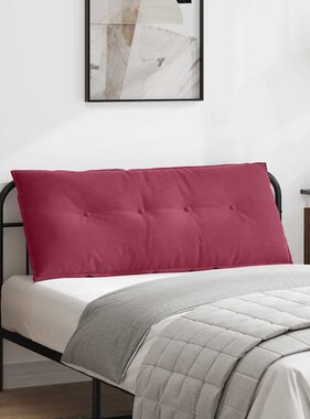 VidaXL Rugkussen Wijnrood 120 x 50 cm Katoen Stof