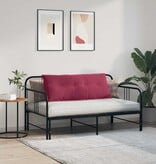 VidaXL Rugkussen Wijnrood 120 x 50 cm Katoen Stof