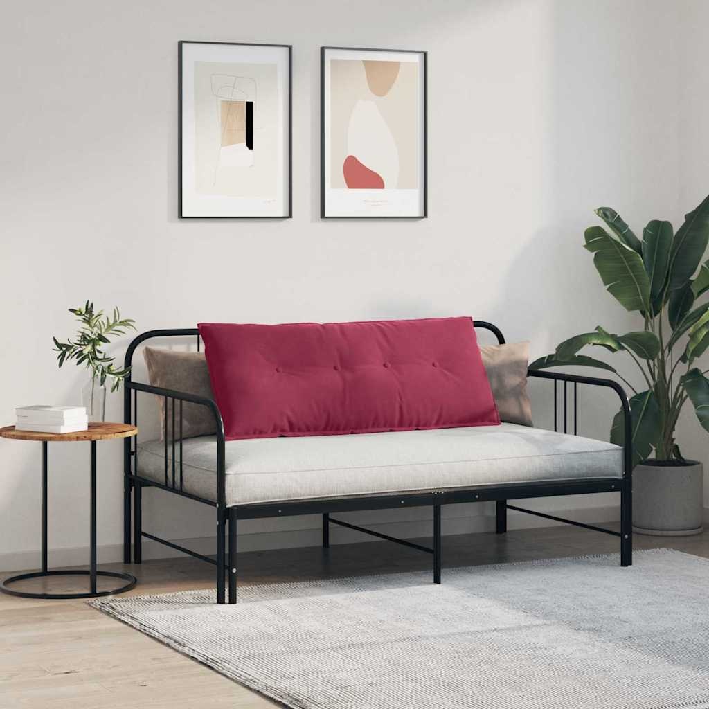 VidaXL Rugkussen Wijnrood 120 x 50 cm Katoen Stof