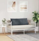 VidaXL Rugkussen Donkergrijs 120 x 50 cm Katoen Stof