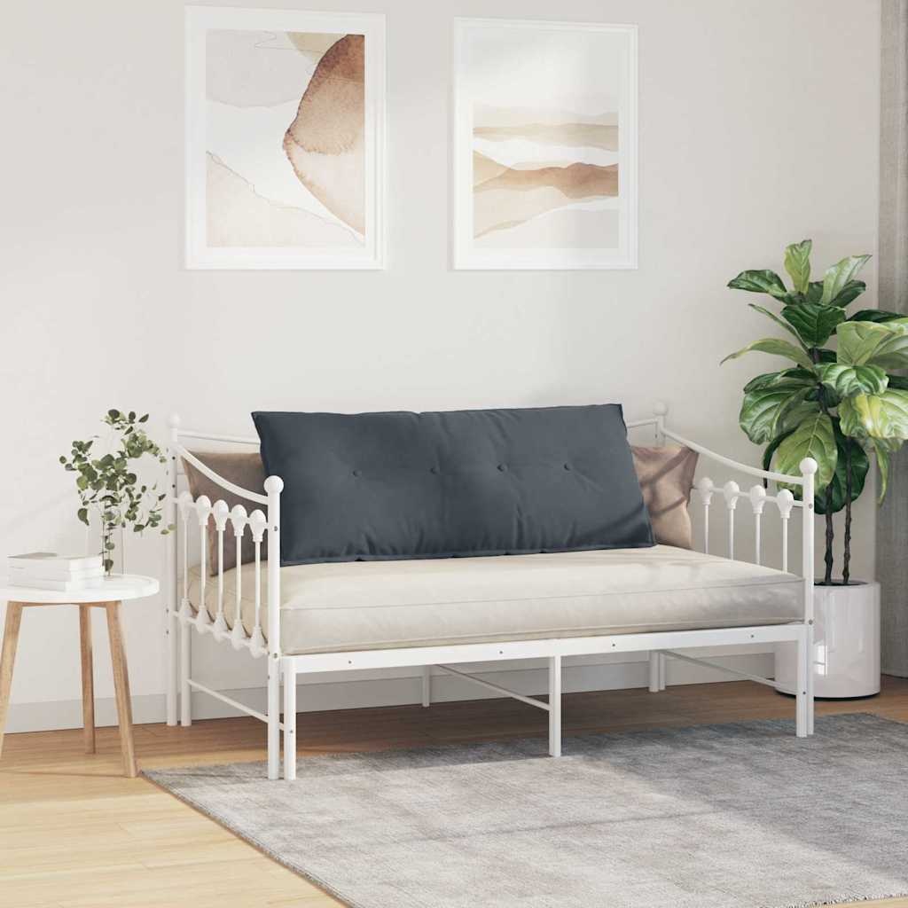 VidaXL Rugkussen Donkergrijs 120 x 50 cm Katoen Stof