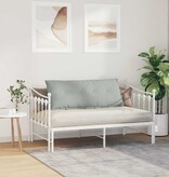 VidaXL Rugkussen Lichtgrijs 120 x 50 cm Katoen Stof