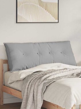 VidaXL Rugkussen Wolkengrijs 120 x 19 x 50 cm Stof