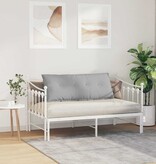 VidaXL Rugkussen Wolkengrijs 120 x 19 x 50 cm Stof