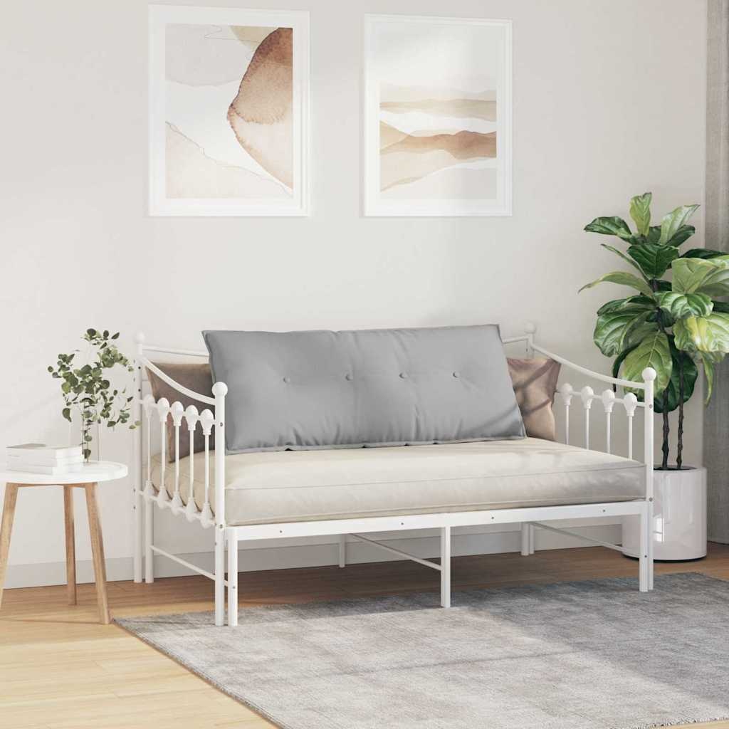 VidaXL Rugkussen Wolkengrijs 120 x 19 x 50 cm Stof