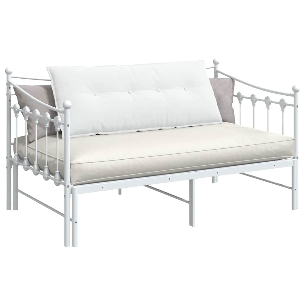 VidaXL Rugkussen Wit 120 x 19 x 50 cm Stof