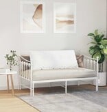 VidaXL Rugkussen Wit 120 x 19 x 50 cm Stof