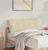 VidaXL Rugkussen Crème 120 x 19 x 50 cm Stof