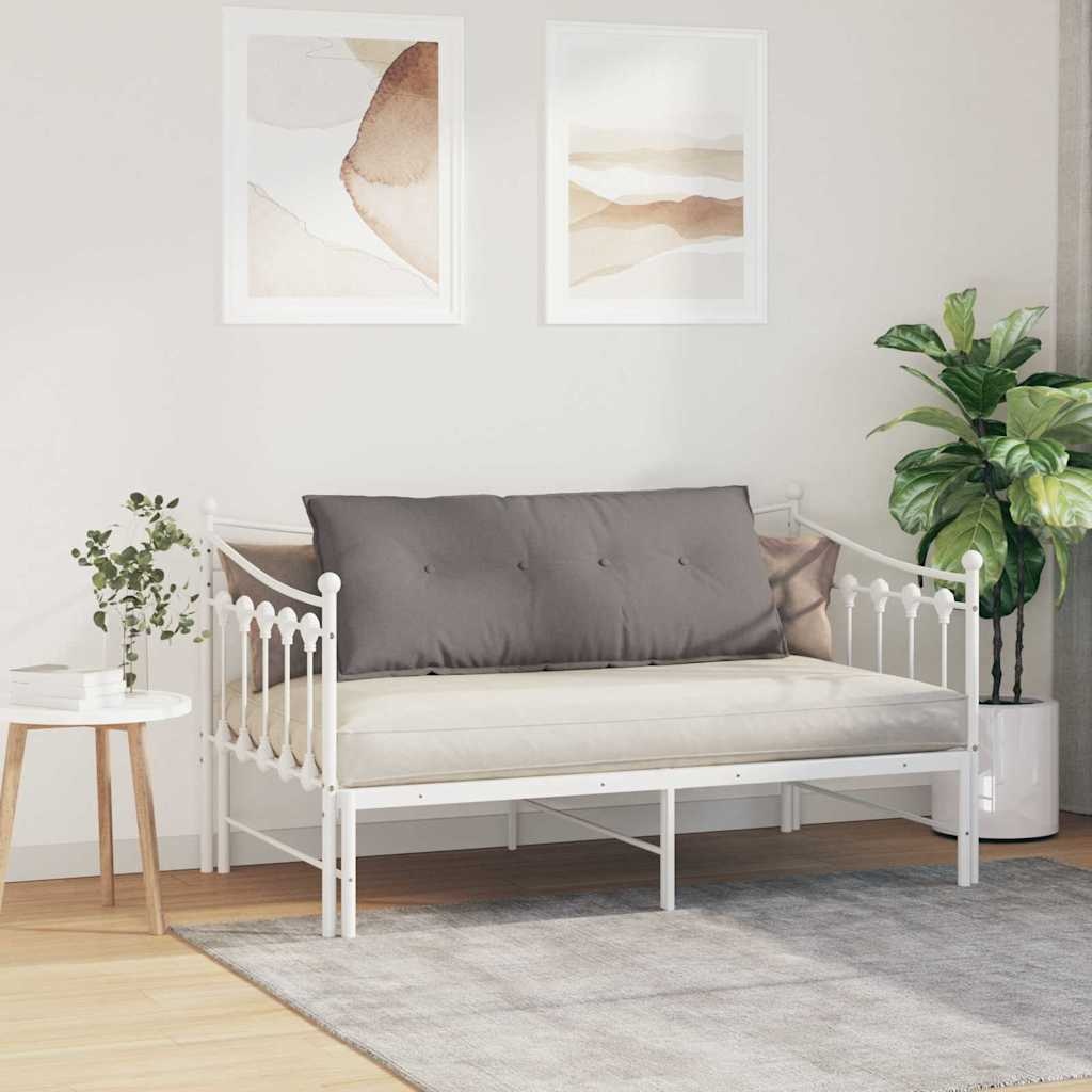 VidaXL Rugkussen Taupe 120 x 19 x 50 cm Stof