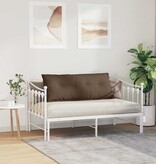 VidaXL Rugkussen Bruin 120 x 19 x 50 cm Stof